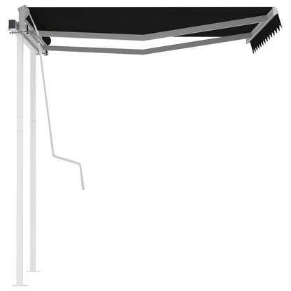 Berkfield Manual Retractable Awning with Posts 3.5x2.5 m Anthracite
