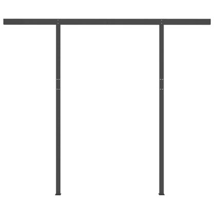 Berkfield Manual Retractable Awning with LED 3.5x2.5 m Anthracite