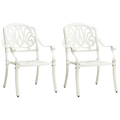 Berkfield 3 Piece Bistro Set Cast Aluminium White