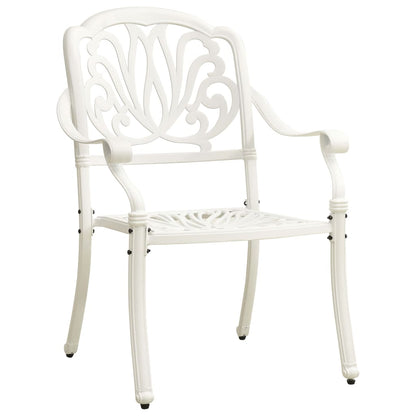 Berkfield 3 Piece Bistro Set Cast Aluminium White