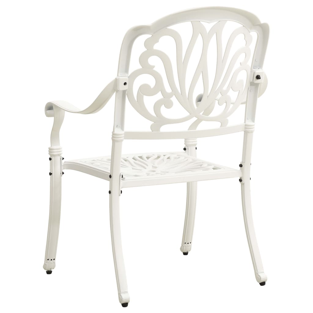 Berkfield 3 Piece Bistro Set Cast Aluminium White