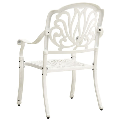 Berkfield 3 Piece Bistro Set Cast Aluminium White