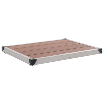Berkfield Garden Shower with Brown Base 220 cm Stainless Steel