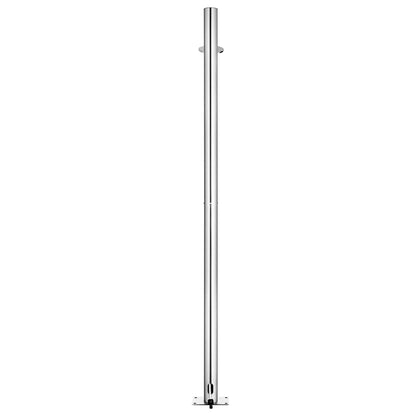 Berkfield Garden Shower with Brown Base 220 cm Stainless Steel