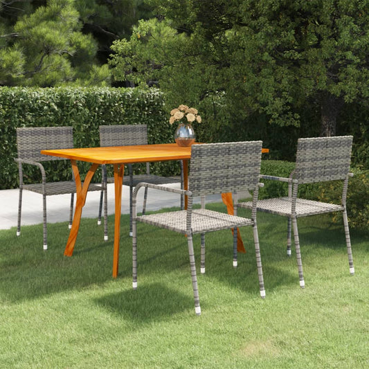 Berkfield 5 Piece Garden Dining Set Anthracite