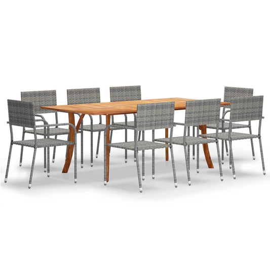 Berkfield 9 Piece Garden Dining Set Anthracite