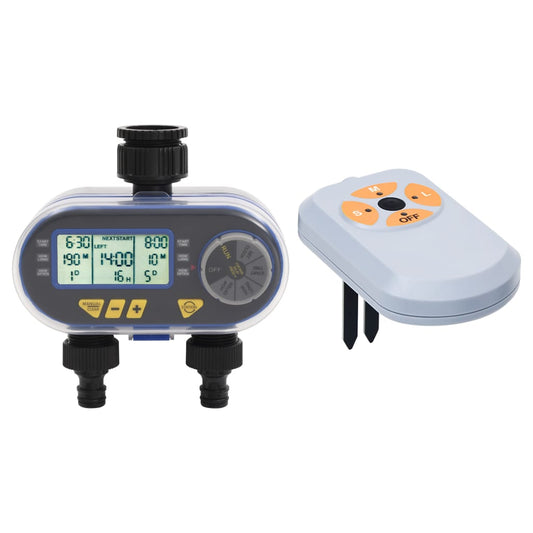 Berkfield Digital Water Timer with Dual Outlet and Moisture Sensor