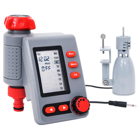 Berkfield Digital Water Timer with Single Outlet and Rain Sensor