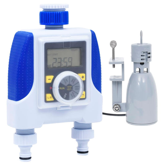 Berkfield Electronic Dual Outlet Water Timer with Rain Sensor