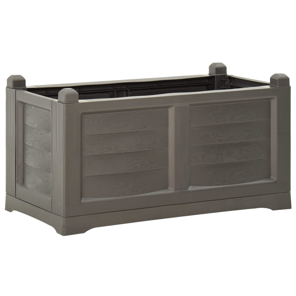 Berkfield Flower Box Grey 80x42.5x42 cm PP