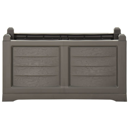 Berkfield Flower Box Grey 80x42.5x42 cm PP