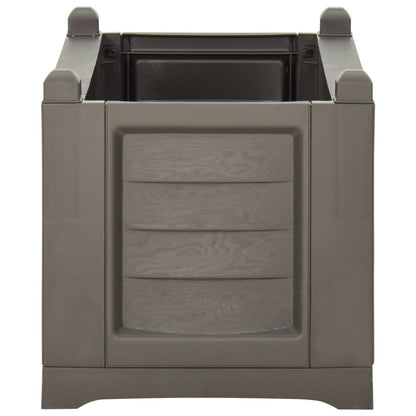 Berkfield Flower Box Grey 80x42.5x42 cm PP