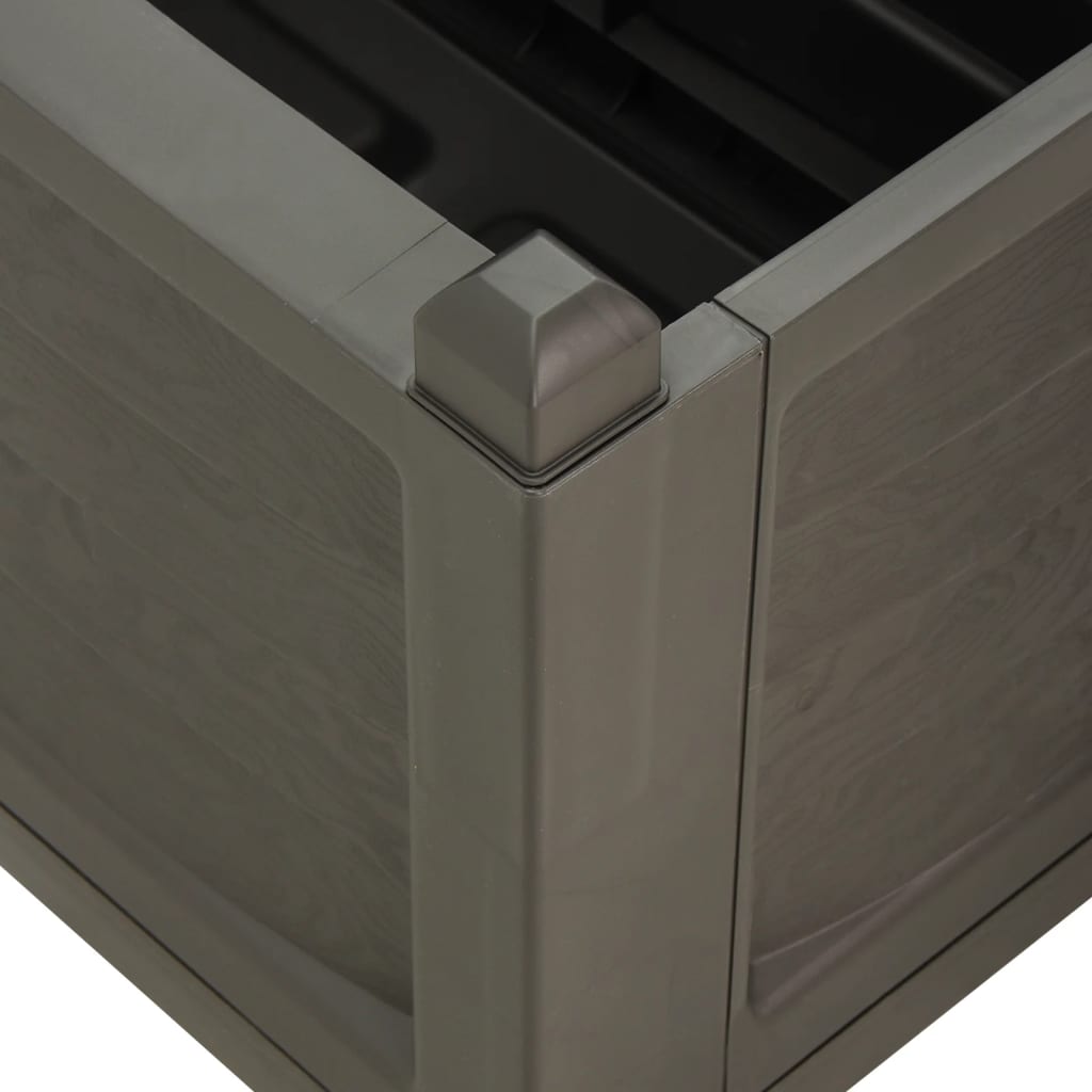 Berkfield Flower Box Grey 80x42.5x42 cm PP