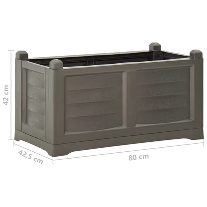 Berkfield Flower Box Grey 80x42.5x42 cm PP