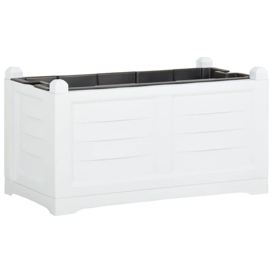 Berkfield Flower Box White 80x42.5x42 cm PP