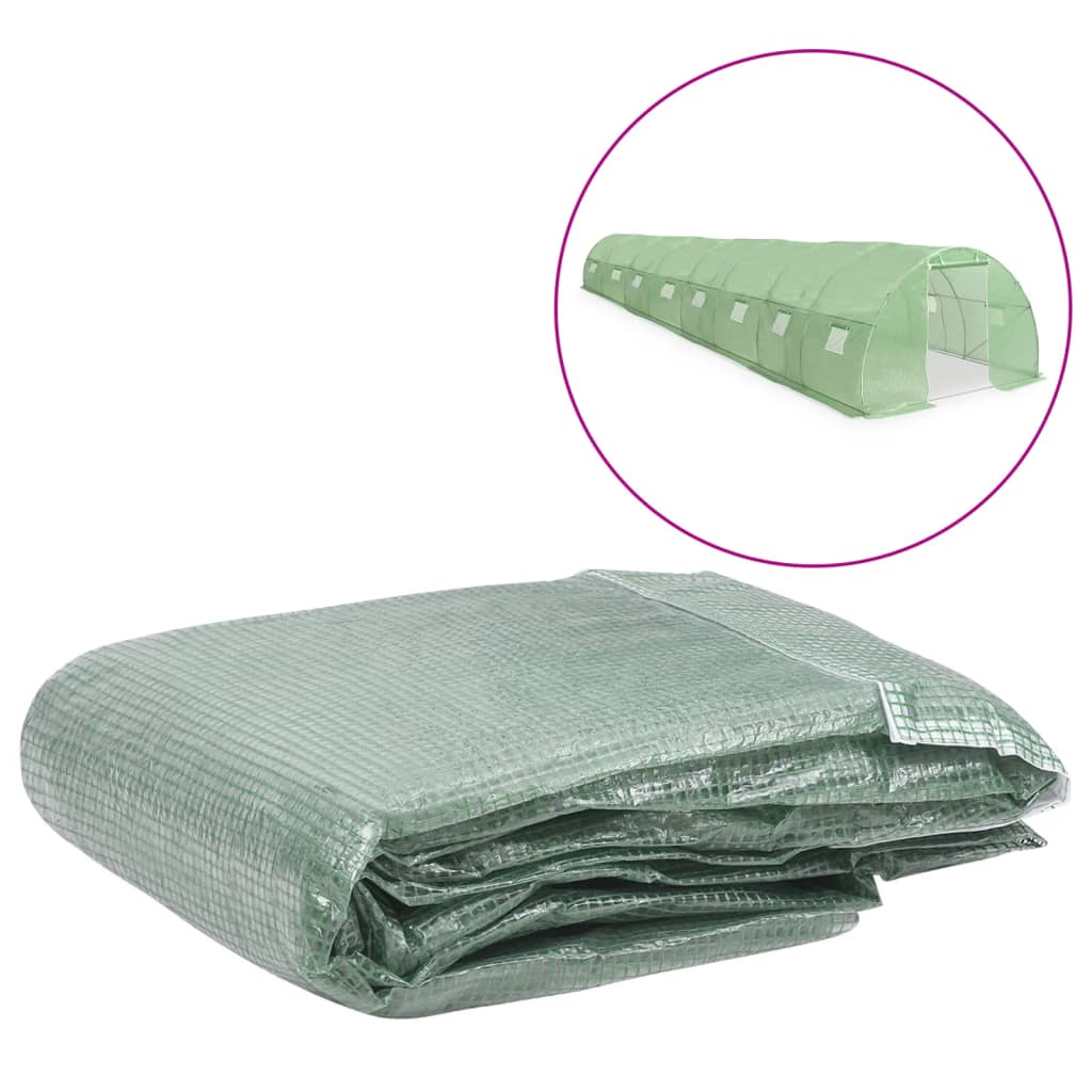 Berkfield Greenhouse Replacement Cover (36 må_) 300x1200x200 cm Green