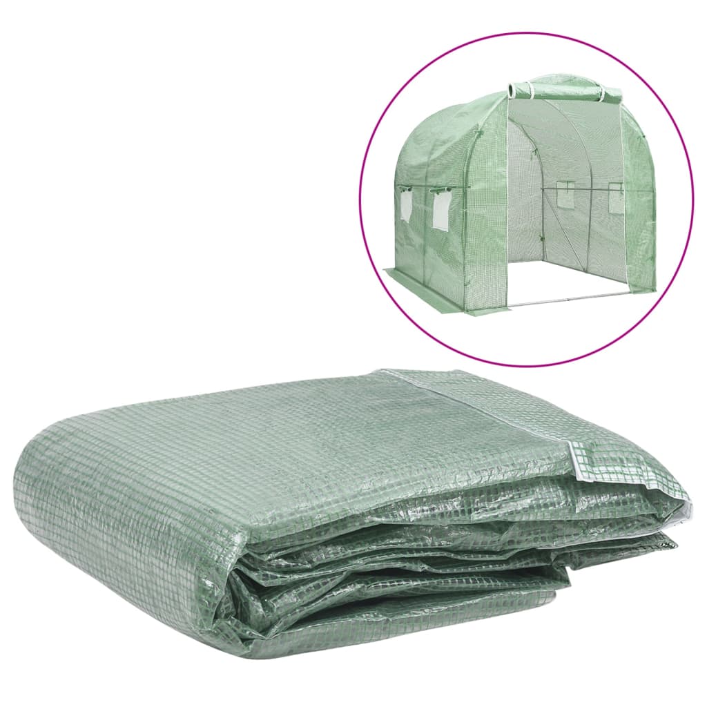 Berkfield Greenhouse Replacement Cover (4 m�__) 200x200x200 cm Green