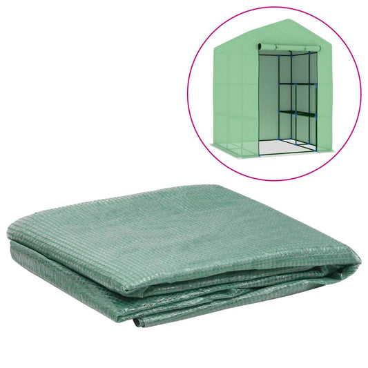 Berkfield Greenhouse Replacement Cover (2.0449 m�__) 143x143x195 cm Green