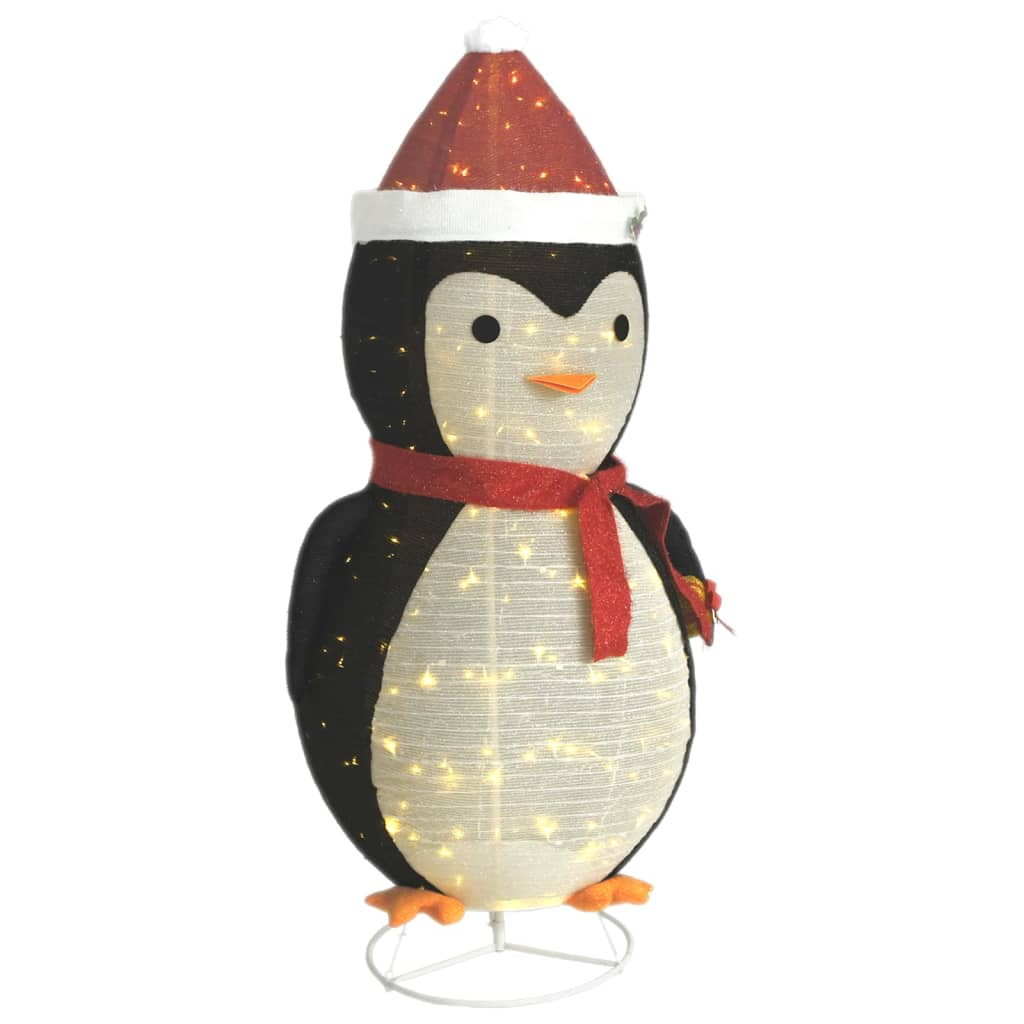 Berkfield Decorative Christmas Snow Penguin Figure LED Luxury Fabric 180cm
