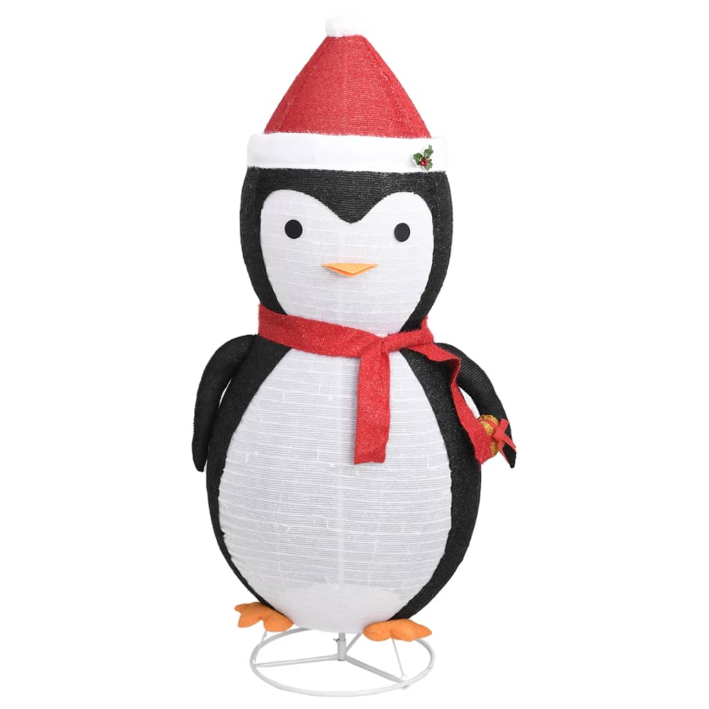 Berkfield Decorative Christmas Snow Penguin Figure LED Luxury Fabric 180cm