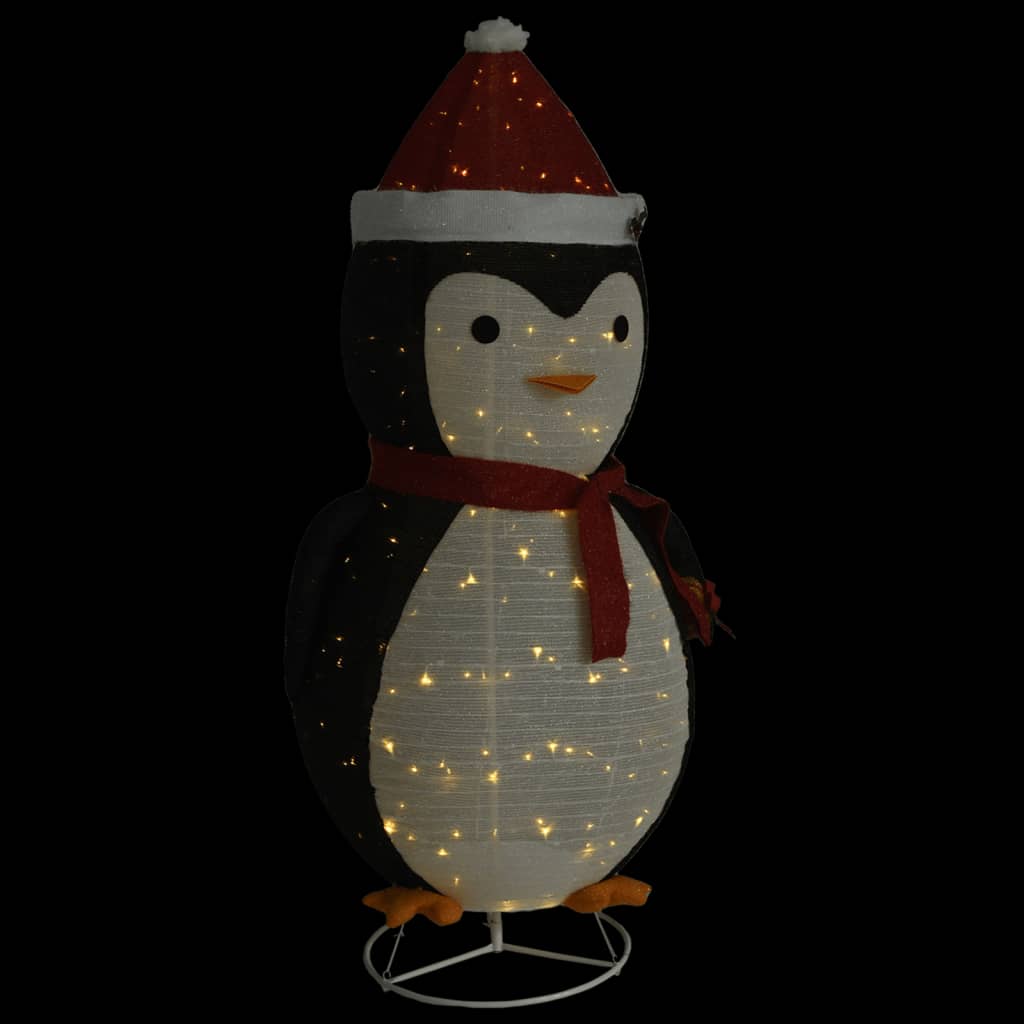 Berkfield Decorative Christmas Snow Penguin Figure LED Luxury Fabric 180cm