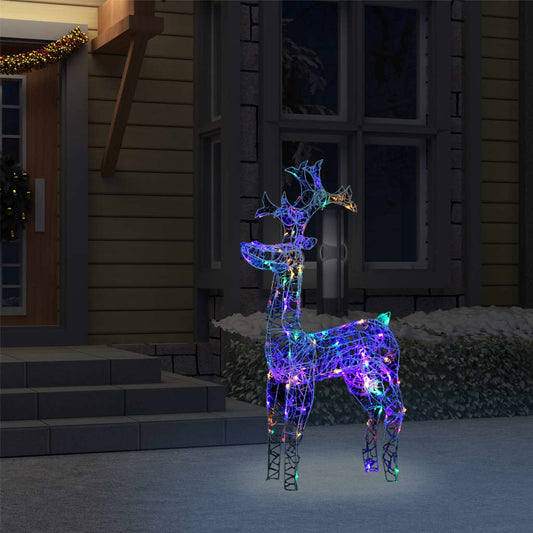 Berkfield Reindeer Christmas Decoration 90 LEDs 60x16x100 cm Acrylic