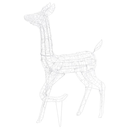 Berkfield Acrylic Reindeer Family Christmas Decoration 160 LED Blue
