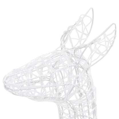 Berkfield Acrylic Reindeer Family Christmas Decoration 160 LED Blue