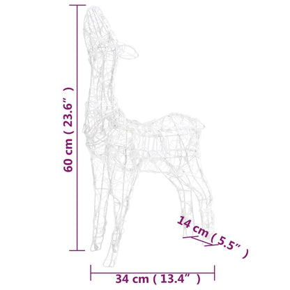 Berkfield Acrylic Reindeer Family Christmas Decoration 160 LED Blue