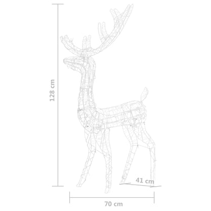 Berkfield Acrylic Reindeer Family Christmas Decoration 300 LED Warm White