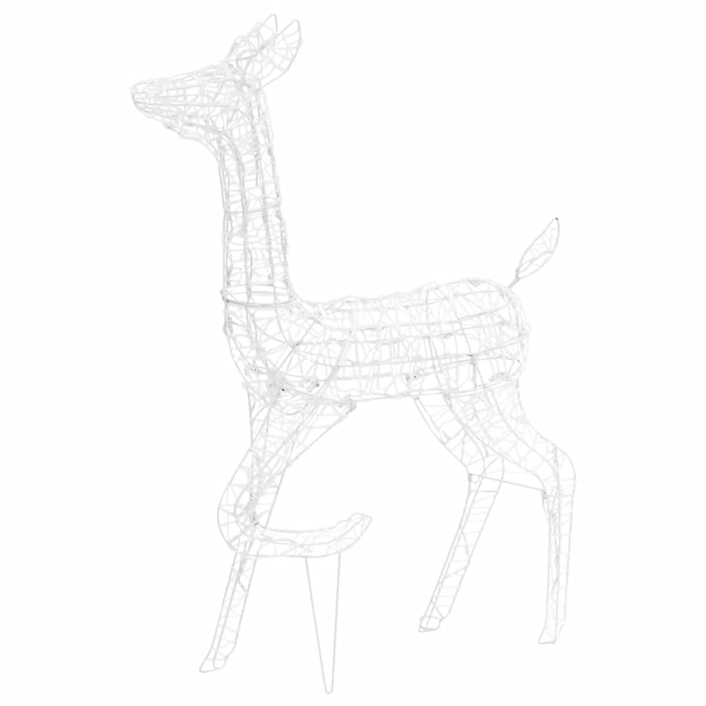Berkfield Acrylic Reindeer Family Christmas Decoration 300 LED Warm White