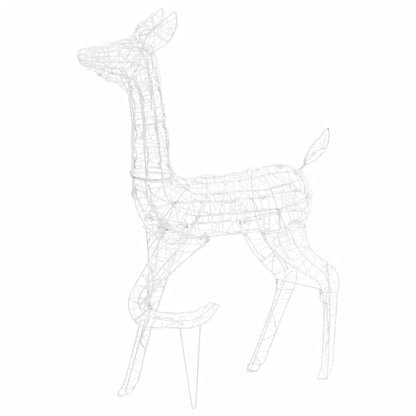 Berkfield Acrylic Reindeer Family Christmas Decoration 300 LED Warm White