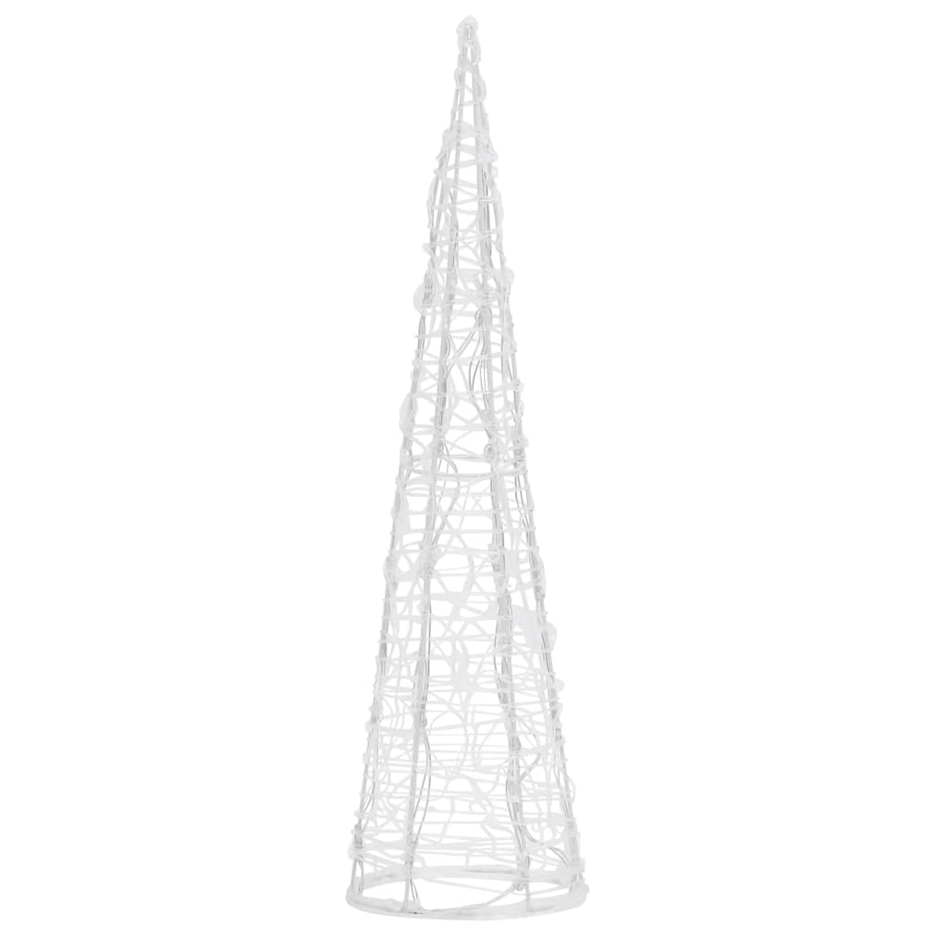 Berkfield Acrylic Decorative Pyramid LED Light Cone Cold White 60 cm