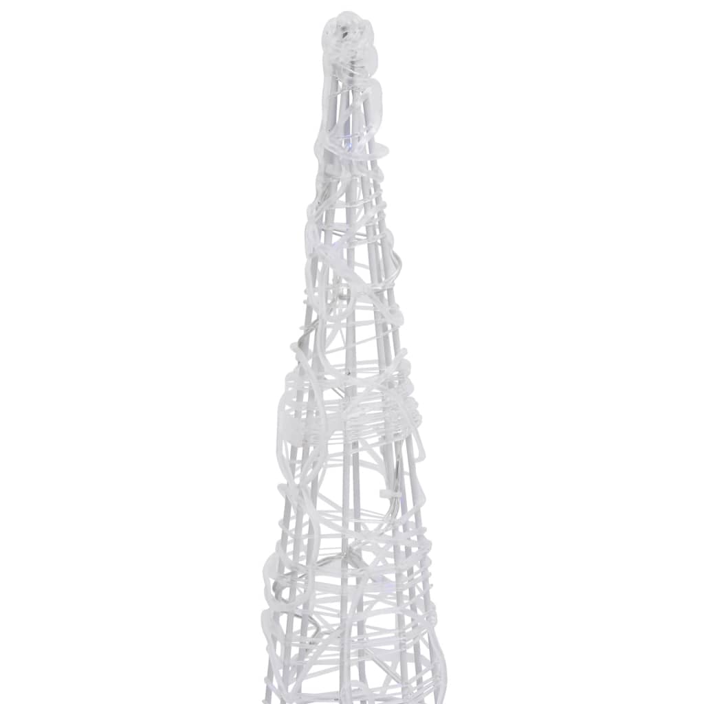 Berkfield Acrylic Decorative Pyramid LED Light Cone Colourful 120 cm