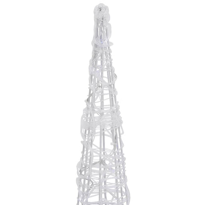 Berkfield Acrylic Decorative Pyramid LED Light Cone Colourful 120 cm