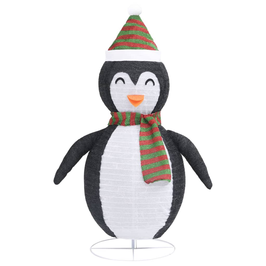 Berkfield Decorative Christmas Snow Penguin Figure LED Luxury Fabric 60cm