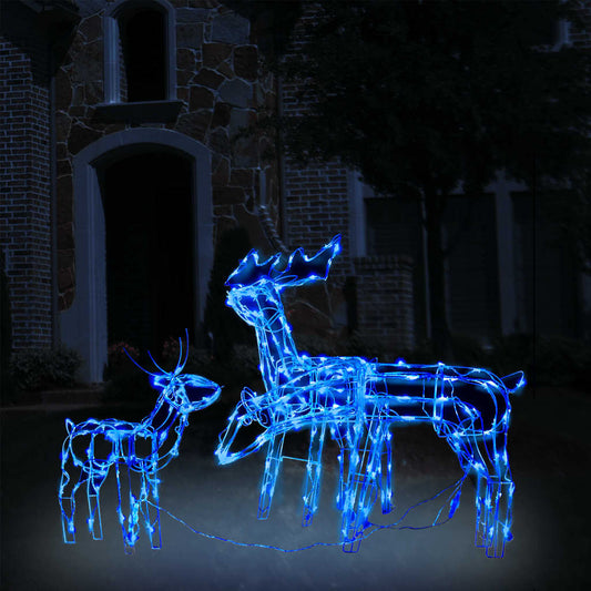 Berkfield 3 Piece Christmas Light Display Reindeers 229 LEDs