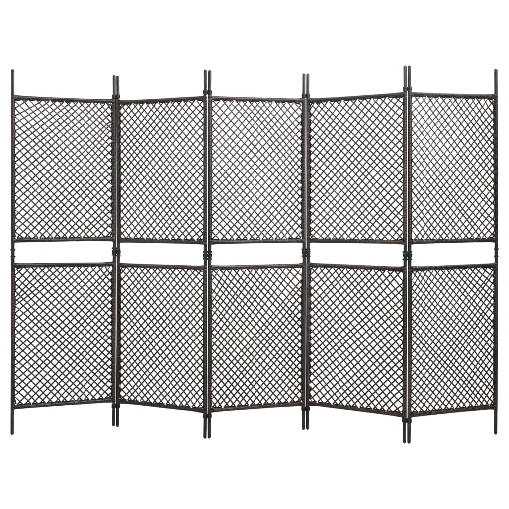 Berkfield Fence Panel Poly Rattan 3x2 m Brown