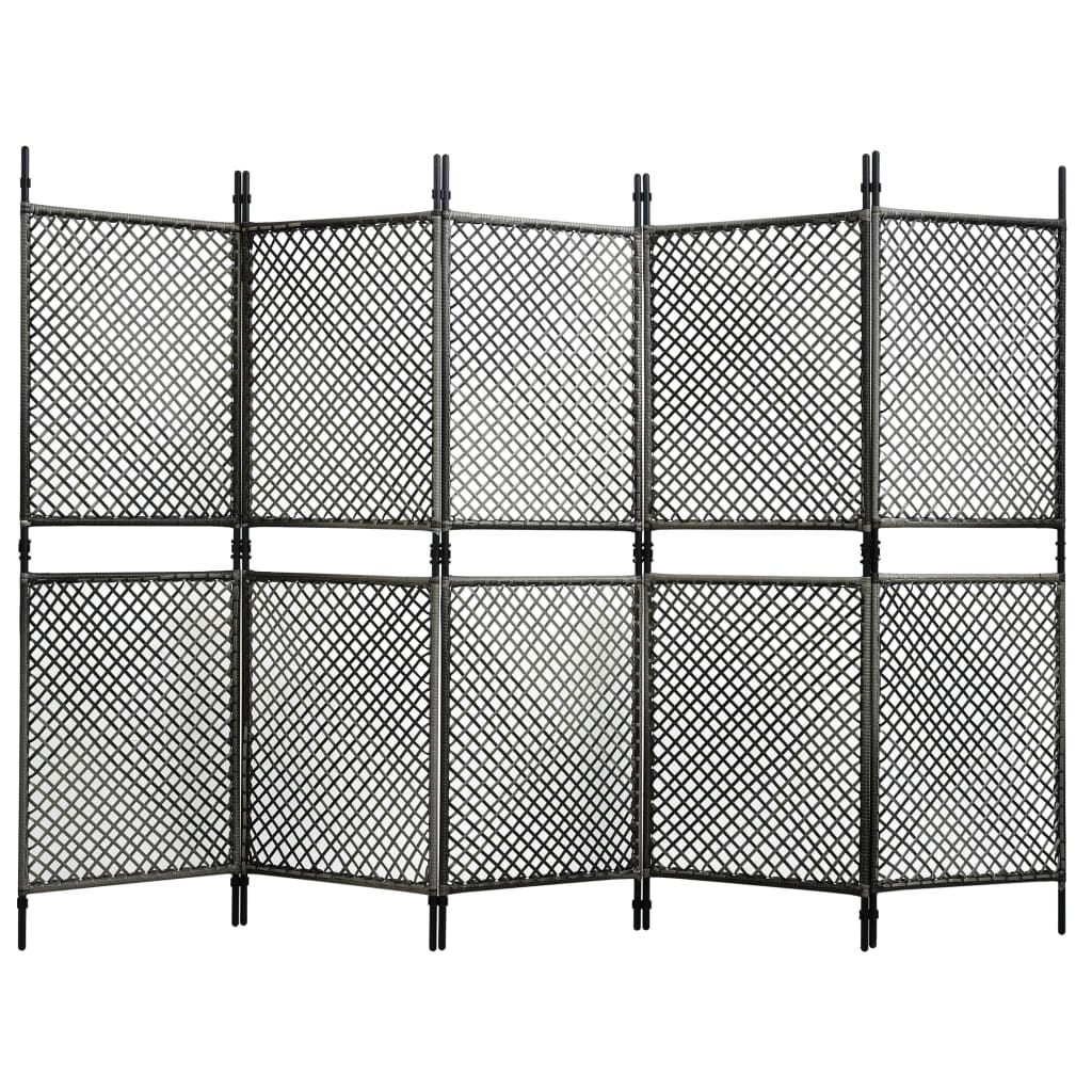 Berkfield Fence Panel Poly Rattan 3x2 m Anthracite