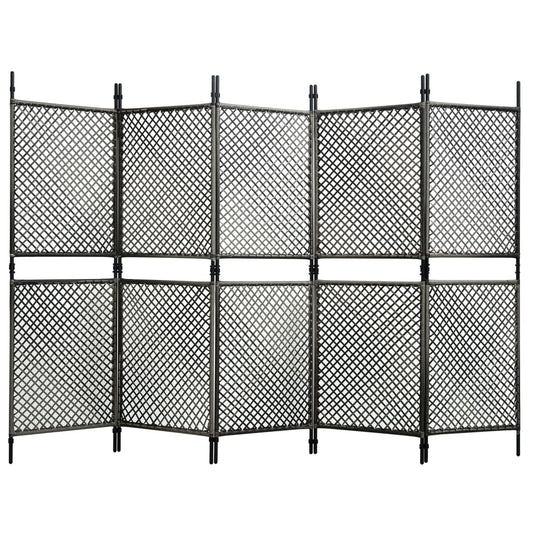 Berkfield Fence Panel Poly Rattan 3x2 m Anthracite