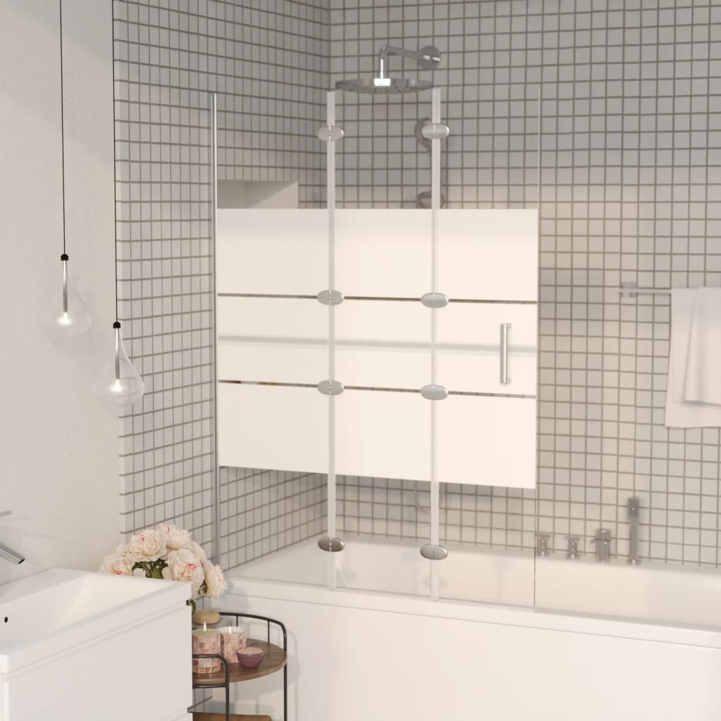 Berkfield Folding Shower Enclosure ESG 100x140 cm White