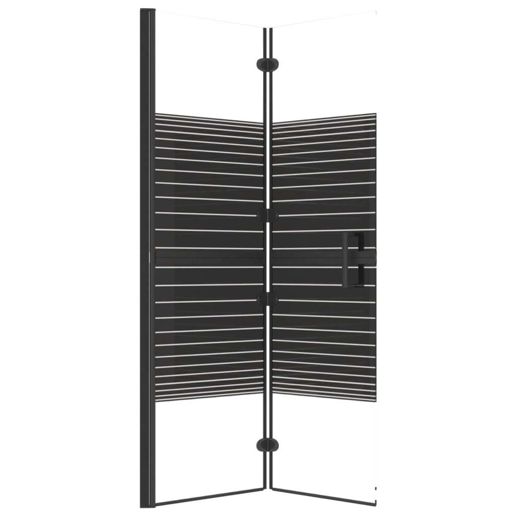 Berkfield Folding Shower Enclosure ESG 100x140 cm Black
