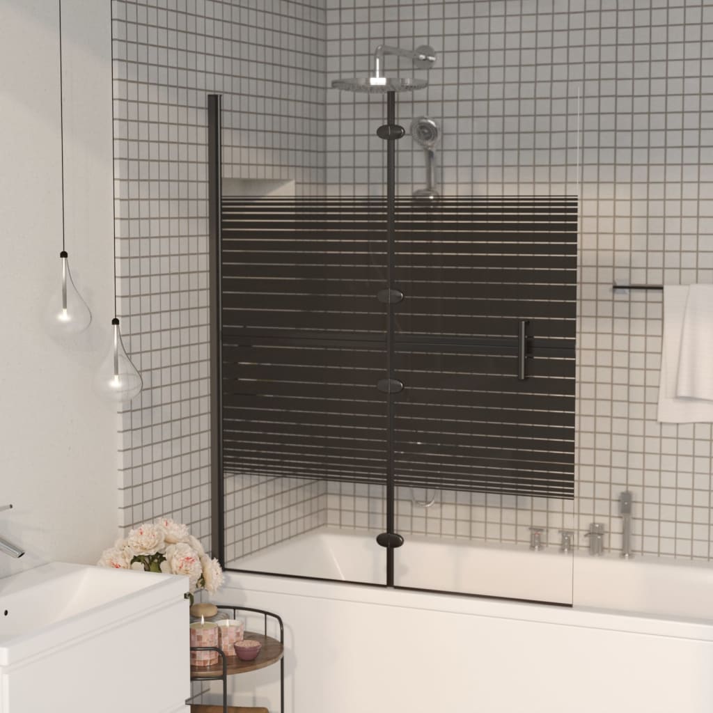 Berkfield Folding Shower Enclosure ESG 100x140 cm Black