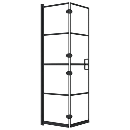 Berkfield Folding Shower Enclosure ESG 80x140 cm Black