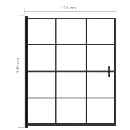 Berkfield Shower Enclosure ESG 116x140 cm Black