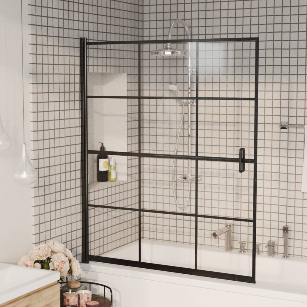 Berkfield Shower Enclosure ESG 116x140 cm Black