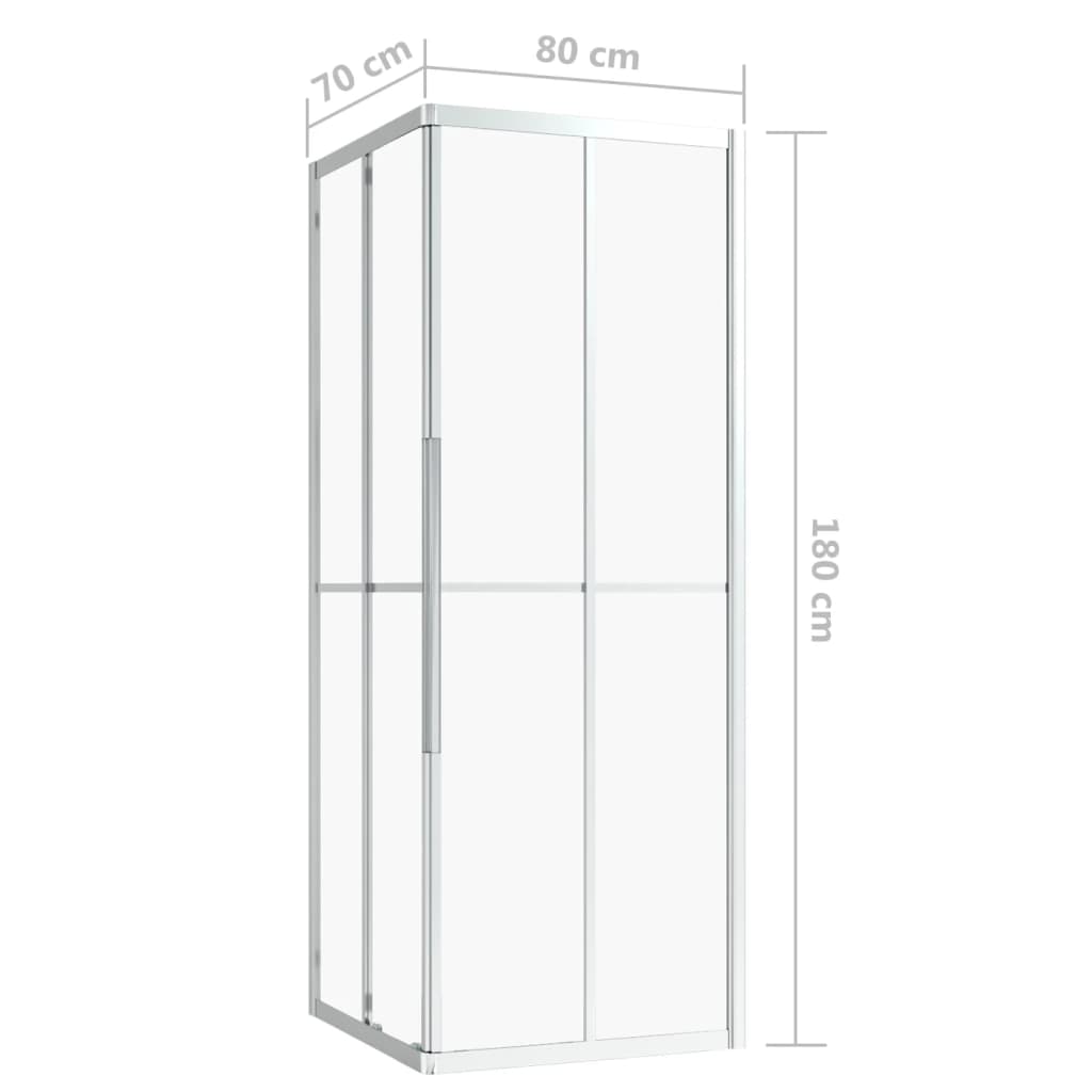 Berkfield Shower Cabin ESG 80x70x180 cm