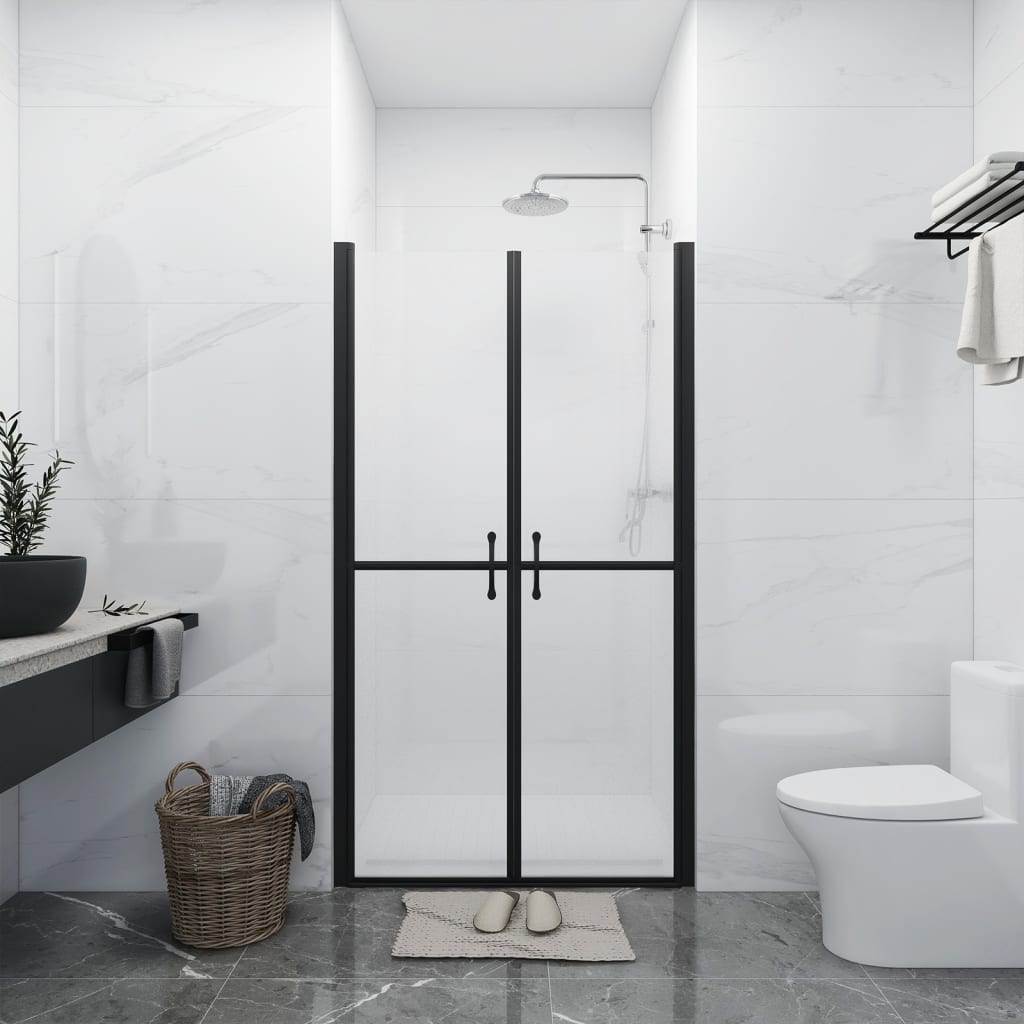 Berkfield Shower Door Frosted ESG (98-101)x190 cm