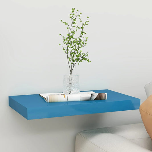 Berkfield Floating Wall Shelf Blue 40x23x3.8 cm MDF