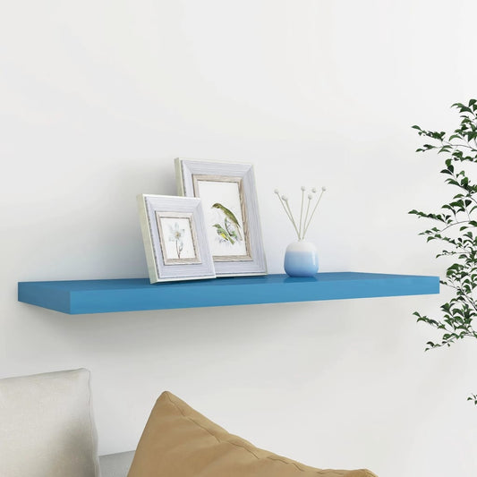Berkfield Floating Wall Shelf Blue 80x23.5x3.8 cm MDF